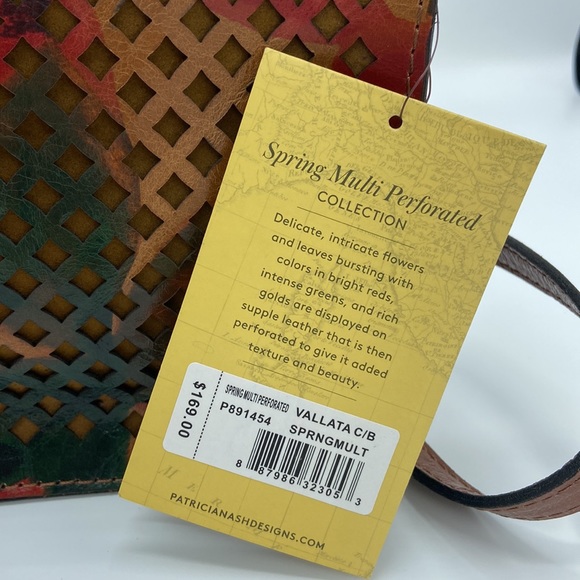 NWT Patricia Nash Spring Multi Perforated Vallata Crossbody Purse - Picture 4 of 9